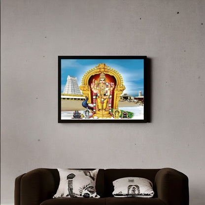 Thiruchendur Murugan Photos Frame Medium Size, Classic with plexi glass