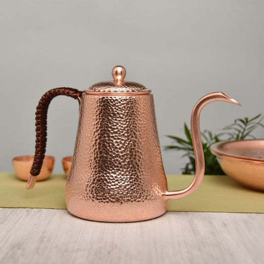 Copper Jar Thin-Necked Handmade, Coffee Pot
