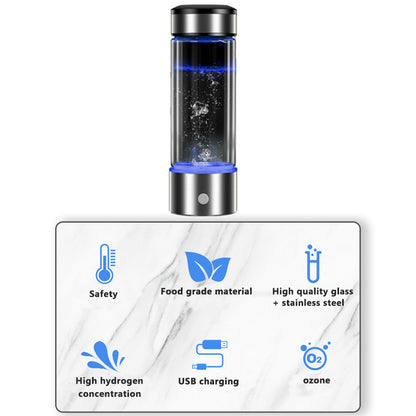 New 450Ml Portable Usb Rechargeable ,Rich Hydrogen Water Generator Bottle