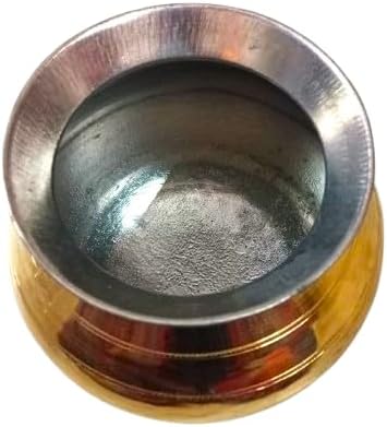Digitouch Shopee Brass Pongal Pot Set, Cookware with Lid & Ladle, 2.5L, 750 gms, Pongal Panai Set