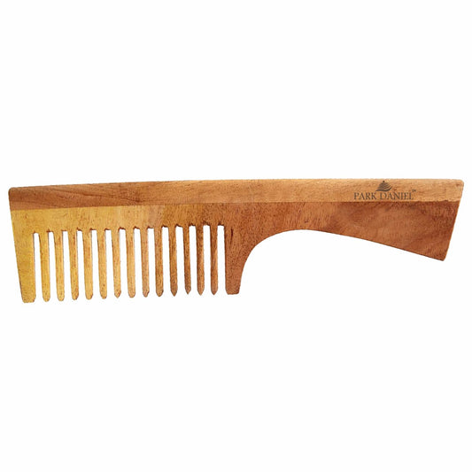 Handmade Neem Wooden Dressing Handle Comb(7.5 inches)- For Stimulate Hair growth and Antidandruff Unisex pack of 1 Pc