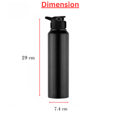 Hot Selling Stainless Steel Water Bottle, 1 Litre, Black, Stylish, Easy to carry
