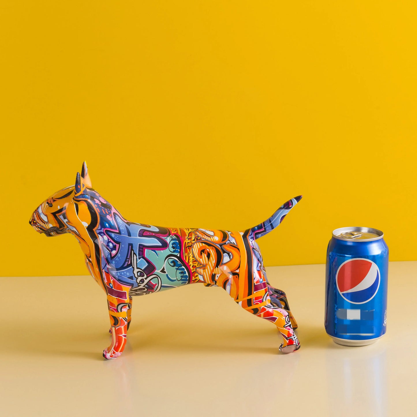 Creative Art Colorful Bull terrier Small English Resin Dog Crafts Home Decoration Color Modern Simple Office Desktop Craft