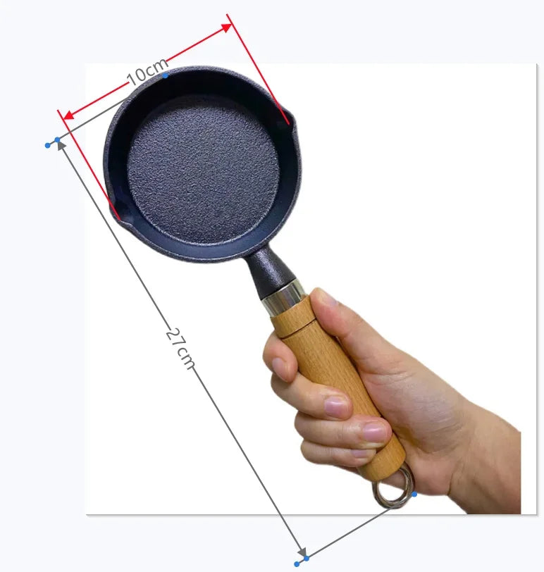 Cast Iron Mini Omelette Pan Non-Stick Omelette Dumpling Divine Hot Frying Pans Breakfast Omelette Portable Small Cooking Eggs