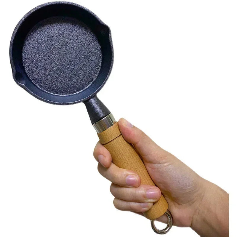 Cast Iron Mini Omelette Pan Non-Stick Omelette Dumpling Divine Hot Frying Pans Breakfast Omelette Portable Small Cooking Eggs