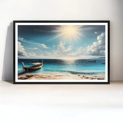 Wall Art Sea Shore photo frame, Big Size 18 x12 inch, Wall Mount, Sea Shore, black frame, wall decor, matt finish