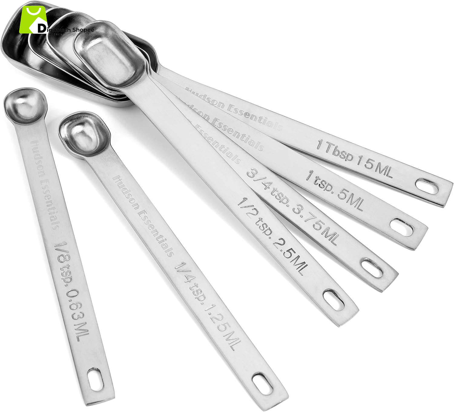 Stainless Steel Measuring Cups and Spoons Set (15 Piece Set)
