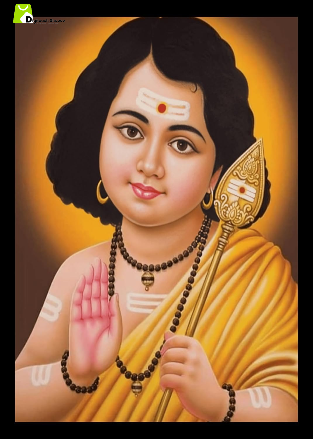 God Balamurugan Karthikeya Divine Decor Photo Frame, 7X9 Inch, Wall Hang