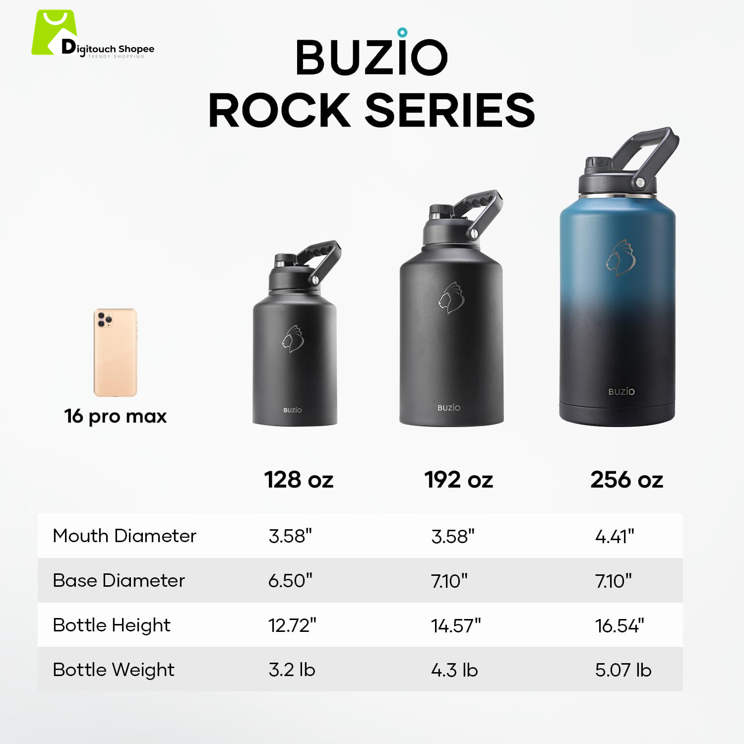 1.5 Gallon Water Bottle Insulated, (Cold for 48 Hrs) 192Oz Large Water Jug Stainless Steel, 3.58In Big Wide Mouth Leak Proof Metal Flask with Carrying Sleeve for Camping,Gym,Travel,Indigo Crush