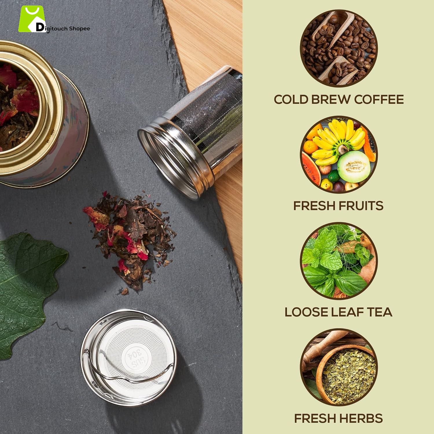 Premium Bamboo Tea Bottle for Loose Tea - Tea Infuser Bottle - Tea Gifts - Insulated Water Bottle/Coffee Tumbler/Tea - Tea Gift Set, Tea Accessories - Tea Tumbler 22Oz