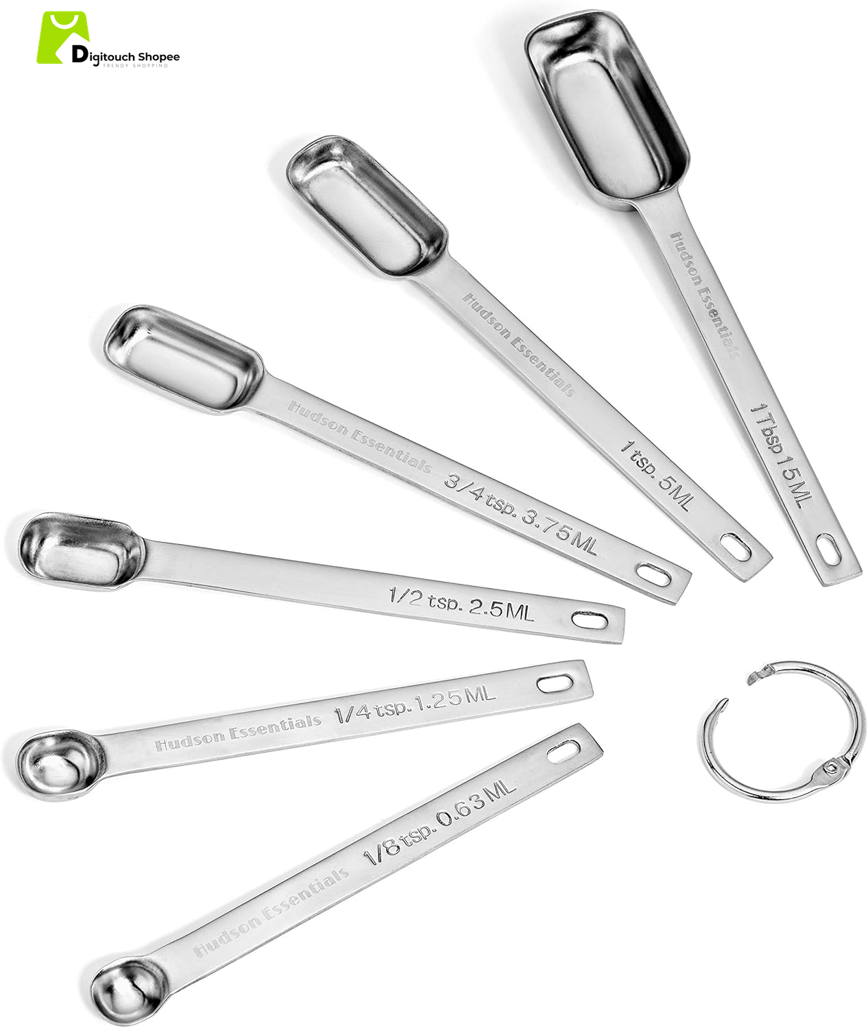 Stainless Steel Measuring Cups and Spoons Set (15 Piece Set)