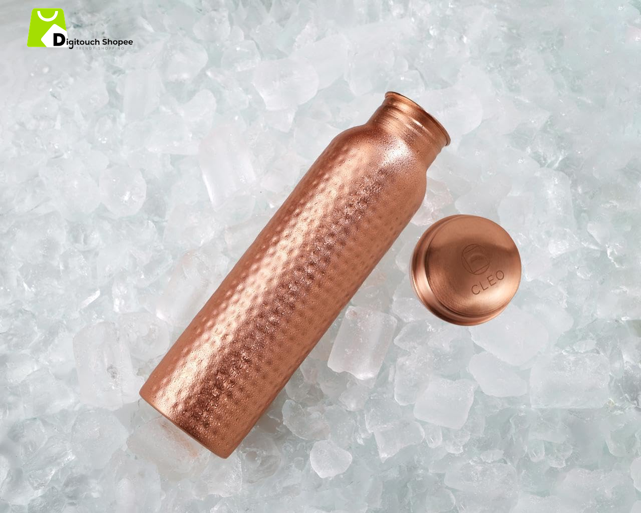 Pure Copper Water Bottle, 950 ML (32.5 Oz) - Hand-Crafted Hammered Copper Vessel - Certified Insulated Water Bottle Great for Sports, Yoga & Everyday Use