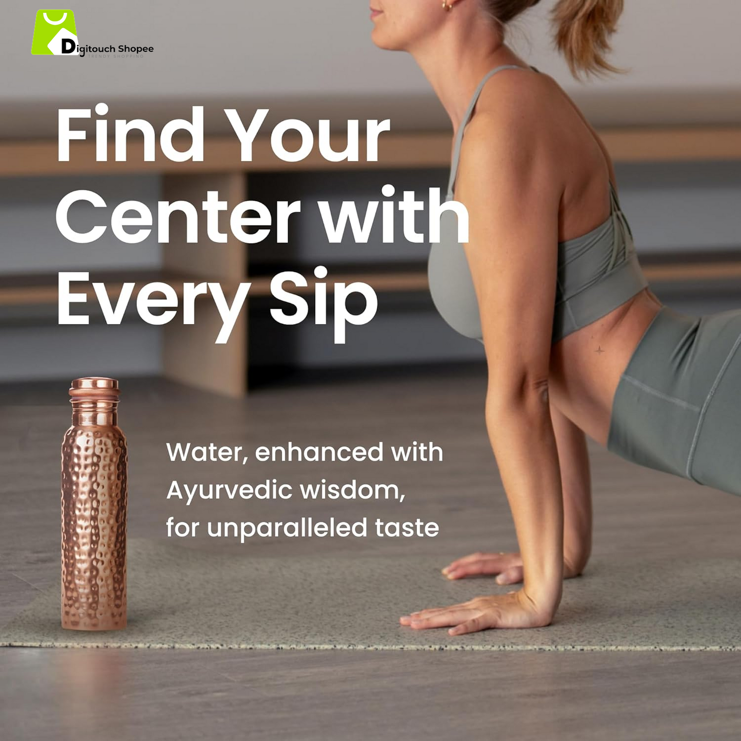 Pure Copper Water Bottle for Drinking Water, 34 Oz Hammered Finish – Stay Hydrated and Enjoy Ayurvedic Benefits – Leak-Proof, Temperature Retention, Eco-Friendly Design – Durable Copper Bottle