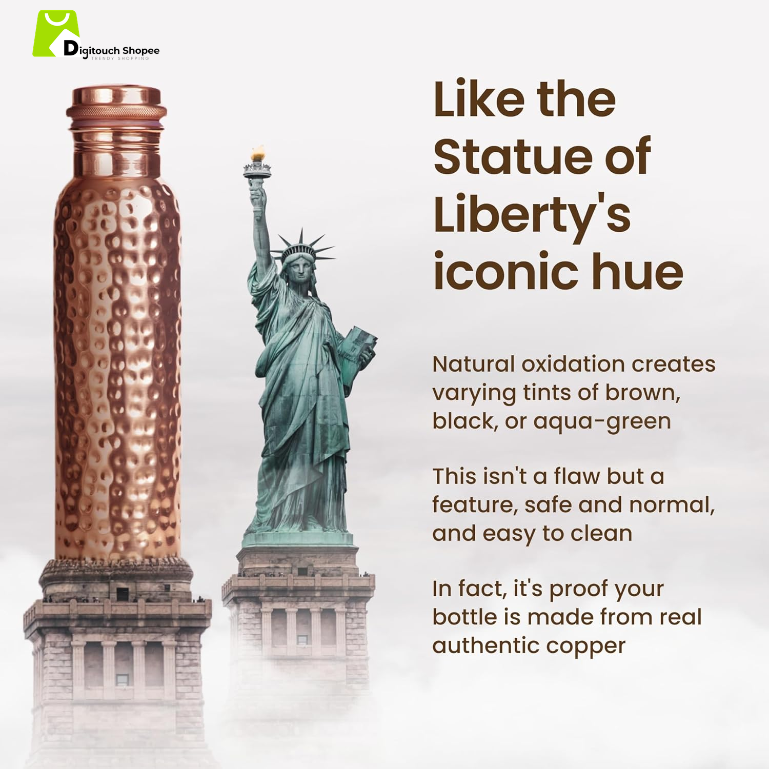 Pure Copper Water Bottle for Drinking Water, 34 Oz Hammered Finish – Stay Hydrated and Enjoy Ayurvedic Benefits – Leak-Proof, Temperature Retention, Eco-Friendly Design – Durable Copper Bottle