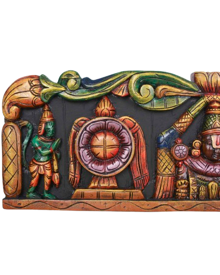 Tirupati Balaji Wall Panel – 24" Handcrafted Wooden Sculpture for Temple & Home Wall Decor